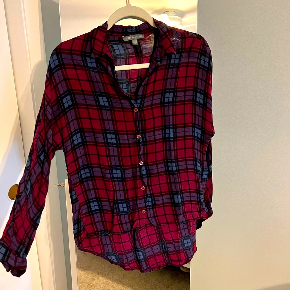 Don’t Ask Why, Maroon and Blue Flannel, S